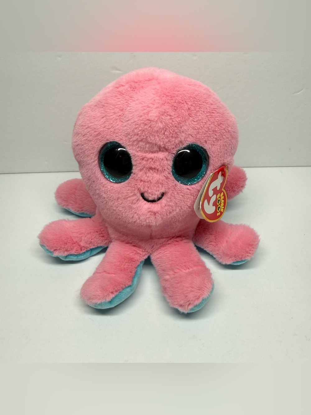 Ty Beanie Boos Sheldon the Pink Octopus 6” Stuffed Animal Toy New w/ Tags 2022